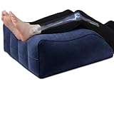 DASIAUTOEM Venenkissen Beinhochlagerungskissen, Aufblasbare Keilkissen, Beinauflage Keilkissen Stützkissen für Beine & Knie, Komfort Beinkissen zum Verbesserung Schlafen - Waschbar (Blau)