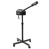Professionelle Gesichtsdampfer, Gesichtssauna Verdampfe, Heiße und Kalte Dampfgerät, Luftbefeuchter, Porenreiniger Dampf, Salon SPA Gesichtspflege, Feuchtigkeitsspendende Schönheit (Schwarz)