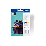 Brother LC-123RBWBP LC-123 Tintenpatrone Standardkapazität Rainbow Blister, cyan/magenta/gelb