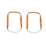 81774 Braun Motorrad Bike-Lashing Zurrschlaufen, Farbe orange, Endlosschlingen 1 m Umfang, Bandbreite 25 mm, Set 2teilig (2 Stück 1m Umfang, orange)