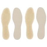Green Feet 2 Paar dicke Lammwoll Einlegesohlen mit gratis 5h Wärmebooster, warme Wollsohlen echte Lammwolle für Damen und Herren in Größe 36