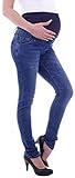 Damen Umstandsjeans Schwangerschaftsjeans Slim Schwangerschaft-s-Jeans Umstand-s-Hose Umstand-s-Hosen Röhre-n-Jeans Maternity Over-Size-Plus Big Gr große Größe-n dunkel-blau-e übergröße-n XXL 44