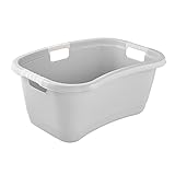 keeeper Ergonomische Wäschewanne, Anti-Rutsch-Softgriffe, 50 l, Janne, Nordic Grey