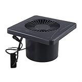 Oniissy Solarbetriebener 12-V-Belüftungsventilator mit Solarpanel, Hochgeschwindigkeits-Abluftgebläse für Wand- oder Flügelmontage, energiesparendes Design, reiner Kupfermotor (10,2 cm)