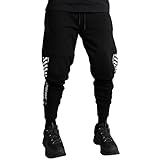 Fabric of the Universe Techwear Graphic Cyberpunk Fashion Jogger Pants, Schwarz J-Typ 003c, Mittel