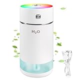 Luftbefeuchter Mini, Humidifier Mini, Mini Luftbefeuchter USB Betriebener, 400ml Mini Humidifier, Tragbarer Mini Air Humidifier Superleise Für Schlafzimmer Kinderzimmer Pflanzen Büro Auto (Weiß)