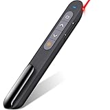 Präsentationsklicker mit Bluetooth und RF 2,4 GHz Dual-Modi Rotlicht Kabellose Presenter Fernbedienung für Powerpoint-Präsentationen Zeiger Slide Clicker für Mac Computer Powered by AAA
