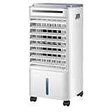 GWFBLID Mobile Klimaanlage Klimagerät Luftkühler mit 5L Wassetank 3 Luftgeschwindigkeiten 7H TimerVerdunstungskühlung Air Conditioner Portable Mobile Klimagerät ohne Abluftschlauch Leise