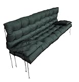 nana shop wasserdichtes Kissen für die Gartenschaukel, Gartenschaukelkissen 180 cm, Schaukelkissen, Kissen für Hollywoodschaukel, Gartenkissen, Bankkissen (Grün)