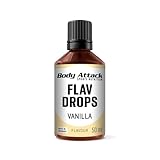 Body Attack Flav Drops - Vanille - 50 ml - Vegane Geschmackstropfen - zum Versüßen von Porridge, Müsli & Co. - Hochkonzentrierte Aromen, purer Genuss - Aspartamfrei, zucker- & fettfrei, 0 Kalorien
