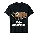 Pyjama Nachthemd Langschläfer Faultier Schlafanzug Schlafen T-Shirt