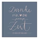 Abschiedsbuch für Kollegen, Lehrer, Freunde - Danke für die fabelhafte Zeit - Eintragbuch in Blau Rosa als Abschiedsgeschenk, 100 Blanko Seiten, Hardcover, 120 g FSC Papier, klimaneutral