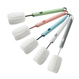 ULTECHNOVO 5stücke Bügeleisenreiniger Bürste Mit Schwamm Für Flaschen Und Becher Haushaltsflaschenbürste Wiederverwendbare Reinigungsbürste Für Wasserflaschen Und Glaswaren Tägliche Flaschenr