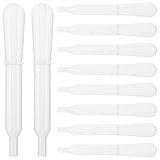 FIXOSHEE 30 Stück Präzise Kleiner Tropfpipetten aus Robustem Kunststoff Kalibrierte Airbrush Pipetten mit Messskala für Tattoo Labor und Modellmalerei