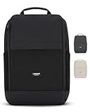 LARKSON Laptop Rucksack Herren & Damen Schwarz - Niklas - Notebook Backpack für Business Arbeit Uni - 16 Zoll Laptoprucksack für Reise Handgepäck - Wasserabweisend