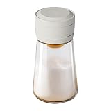 Fycakly Einfrieren BehäLter Glasbehälter mit dicht schließenden Deckeln Streuer für eine übersichtliche Aufbewahrung in der Speisekammer zur auf der Arbeitsfläche (Grey,One Size)