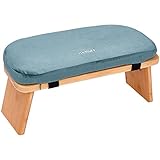 Zen Power Yoga Bench, klappbare Yoga Bank aus Holz, ergonomische Meditationsbank, Gebetshocker für spirituelle Momente im Alltag, bequem und weich gepolstert, Yoga-Zubehör
