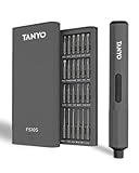 TANYO Mini Elektro Schraubendreher Set, Präzisions 51 In 1 Akku Elektrischer Schraubendreher mit 400mAh Batterie, LED Licht, Mini Akkuschrauber Geeignet für Reparatur für iPhone Laptop Brillen Uhren