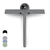 Gütewerk Duschabzieher, Silikon-Abzieher Dusche, Hygienischer Abzieher für Badezimmer, Duschwand & Fenster, Badezimmer Zubehör, 23cm Duschabzieher mit Halterung ohne Bohren