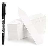 Zommke 100Stk Pflanzschilder,Pflanzenschilder,Kunststoff Gartenschilder,Pflanzenschilder zum Beschriften Mit 1 Marker Zum Beschriften Wetterfest Pflanzen Etiketten Für Draussen 10x2CM (weiß)