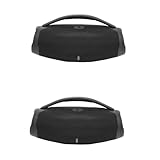 LOLPALONE Bluetooth-Lautsprecher, tragbar, wasserdicht, ABS, RGB-Farblicht, kabelloser Subwoofer, 360 Grad Stereo-Surround-TWS-Lautsprecher, 2 Stück