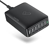 USB Ladegerät Mehrfach 60w Topvork USB ladegerät 6 Port USB mehrfach ladestation mit Q-Pulse Technologie für iPhone 12/11 Pro Max, Galaxy S21 S9 S8 Plus, LG, Huawei, HTC, Smartphones, Tablets