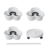 Lnhgh Vertikaler Blumenkasten | Vertikaler Gartenturm mit Modulen, Blumentöpfe mit abnehmbaren Rädern, Zubehör für Sukkulenten und