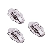 MOBUTOFU 3 Stück Edelstahl Boxverschlüsse mit Hakenschloss Wasserbeständig und Rostfrei für Gepäck Reisetaschen und Kisten