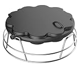 tepro Grillzubehör Gusseisen-Waffel-Einleger, Schwarz/Silber