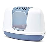 Katzentoilette Eck-Toilette Nestor Corner passt in Jede Ecke Weiss-blau