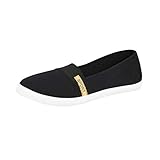 Elara Damen Ballerina Flache Bequeme Slipper Chunkyrayan BD1412-BL Schwarz-39