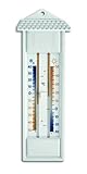 TFA Dostmann Analoges Maxima-Minima-Thermometer, geeignet für innen und außen, wetterfest, L 80 x B 32 x H 232 mm, Weiß