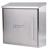 TOTIKI Außenbriefkasten Wandmontage Briefkästen Briefkasten Außen Vorschlagskasten Edelstahl Abschließbar Postfach