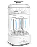 GROWNSY Sterilisator für Babyflaschen, 4-in-1 Flaschen Sterilisator Baby und Trockner, Schnelles Trocknen, Sterilisator für Babyartikel, Babyflaschen & Milchpumpen-Zubehör