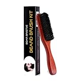 Profi Haar- & Bartbürste 'Mini' –bartbürste männer Birnbaumholz & Wildschweinborsten Schweineborsten Haarbürste für die Handtasche & Unterwegs– Alle Geeignet, dickes & weiches Haar Barttypen