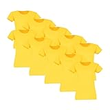 Fruit of the Loom 10er Pack Ladies´ Valueweight T Damen T-Shirt, Yellow, XS