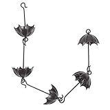 HOODANCOS Kreative Aluminiumlegierung Regenkette für Balkon und Fallrohr Dekorative und Langlebige Regenrinne mit Kelch Design Tragbare Regenwasserführung für Garten und Außendekor