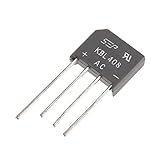 PRETYZOOM 10 Stück Teiliges Brückengleichrichter Kunststoff Metall Gehäuse Max Spitzen Rückwärtsspannung Max Dauerstrom Elektronischer Gleichrichter für Stromversorgung