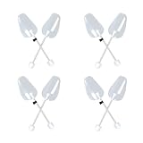 Schuhspanner für Herren - 4 Paar Verstellbarer Schuhspanner, weißer Kunststoff-Schuhformer mit Spiralfeder, langlebiger Schuhdehner für Herren, Anti-Falten Schuhspanner für Sneaker, Stiefel