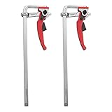 Einhandzwinge 300mm 2er Set, Schnellspannzwingensatz, Schraubzwingen, 130kg Spannkraft Für Sofortiges Fixieren, Keine Kontaktkratzer, Spannzwinge, Schnellspannzwinge