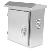 Edelstahl Verteilerkasten Außen Wasserdicht, 30x25x15 cm Wandmontiert Schaltschrank Zählerschrank, Aufputz Metall, Stromkasten Außenbereich, Zählerkasten Outdoor, Ideal für Innen- und Außenanwendungen