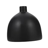 BESTYASH Schwarze Keramikvase mit Glattem Flaschenhals Desktop Blumenvase für Frische und Trockenblumen Umweltfreundliche Wohn und Bürodekoration Modernes Schlichtes Design