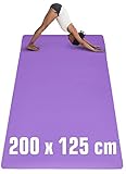 eyepower 200x116 Fitnessmatte XXL Yogamatte 6mm Rutschfest - Sport Teppich Bodenschutzmatte Fitness Sportmatte Groß - Gymnastikmatte Dicke Trainingsmatte XXL Unterlage Fitnessgeräte Matte Rudergerät