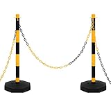 vidaXL Kettenpfosten-Set mit 10 m Kunststoffkette