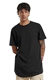 Urban Classics Herren Geformtes langes T-Shirt, Schwarz, M