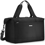 VSNOON Ryanair Handgepäck 40x30x20, 25L Faltbare Weekender Reisetasche für Männer Frauen, wasserdichte Wizzair Handgepäck Tasche, Weekender Reisetasche für Reise, Wochenende, Gym, Schwarz
