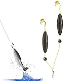 Rigs zum Angeln am – Angelzubehör mit Doppelhaken, umgekehrt, schwimmende Kunstköder für Süß- und Salzwasser im Freien