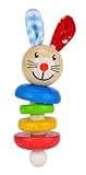 Eichhorn 100017017 - Baby Greifling mit Hasenmotiv, 5x17,5cm, FSC 100% Zertifiziertes Buchenholz, Made in Germany