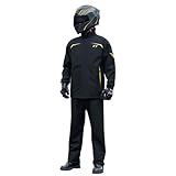 Regenanzug Motorrad Herren Damen Regenanzug Herren Damen Reflektierende Jacke und Hose Wasserdicht Jacke und Überhose Wasserdicht 2-teiliges Set Arbeit Kleidung Wasserdicht, #01 - Gold, X-Large