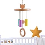 Spieluhr für Kinderbett | Sensorische Dekoration aus Holz, Möbel für Kinderbett | für Kinderzimmer und Jugendzimmer Wohnzimmer Wand Geschenk